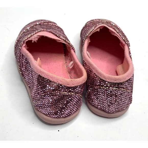 Jumping Beans Toddler Girls Size 5 Pink Sequin Shoes Flat Slip On Loafer Shoes S - Picture 6 of 6
